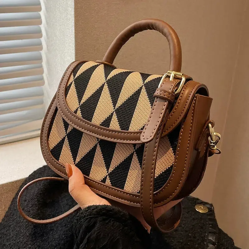 Geometric Pattern Crossbody Bag