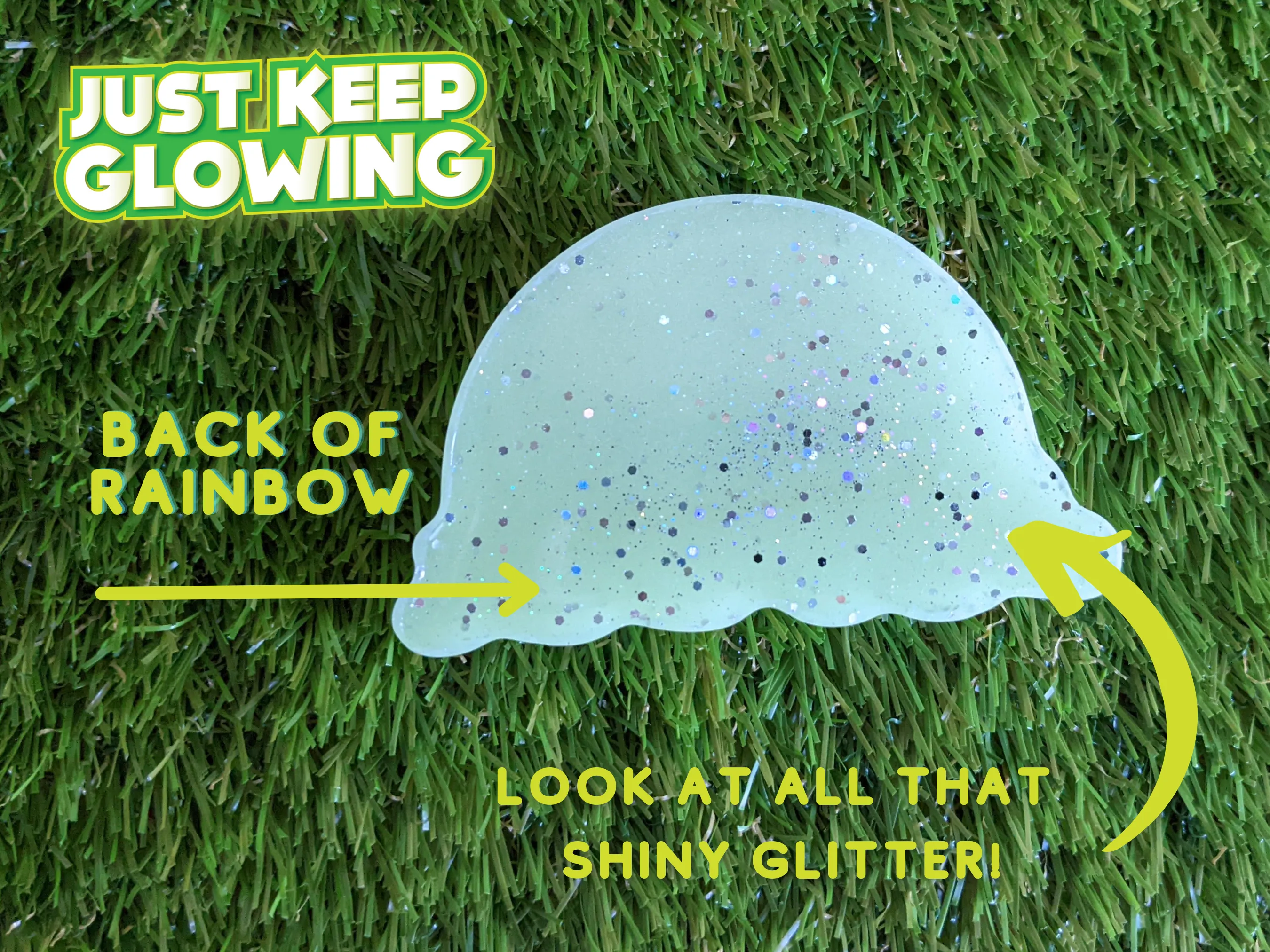 GLOW IN THE DARK GLITTER RAINBOW LIGHT