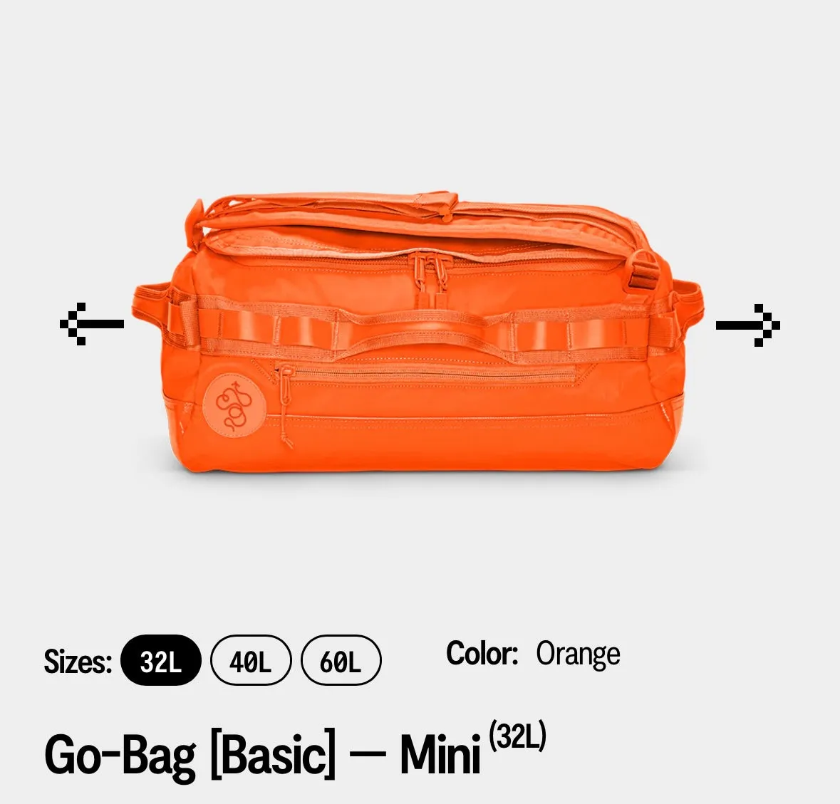 Go Bag (Mini 32 L ) - Baboon To The Moon - Orange