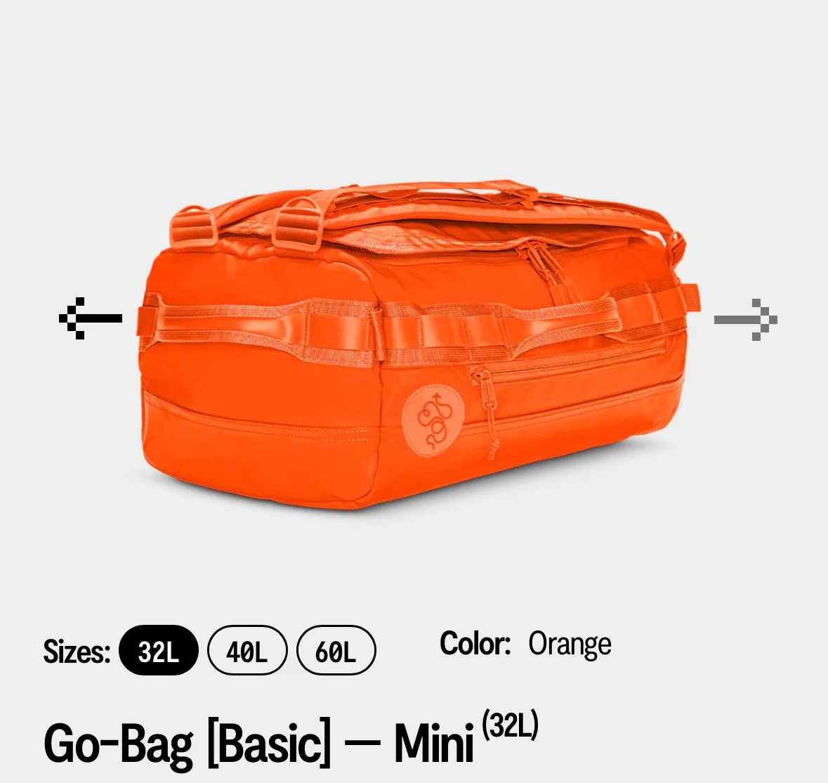 Go Bag (Mini 32 L ) - Baboon To The Moon - Orange