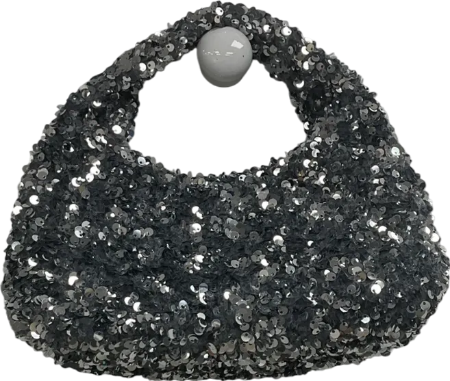 H&M Metallic Sequined Handbag One Size