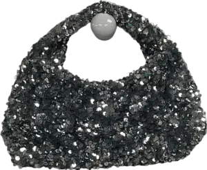 H&M Metallic Sequined Handbag One Size