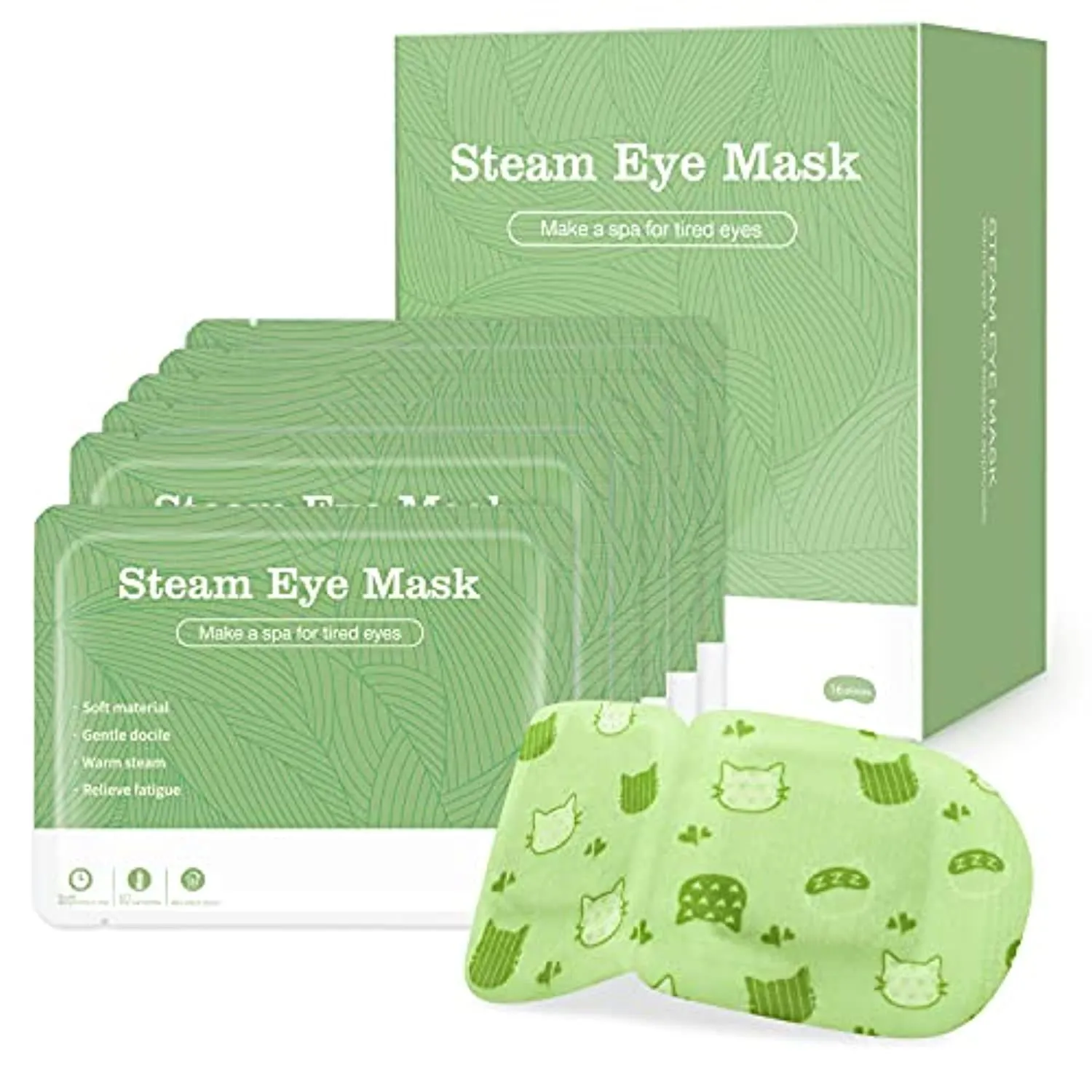 Heated Eye Mask, 16 Packs Eye Masks for Dark Circles and Puffiness Dry Eyes Stress Relief Disposable Steam Eye Mask, Works Better with Eye Cream, Portable for Beauty Personal Care - Unscented