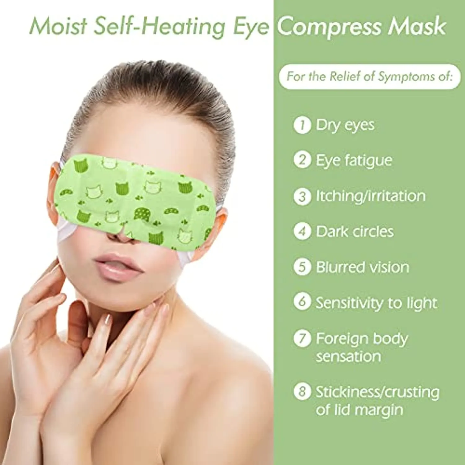 Heated Eye Mask, 16 Packs Eye Masks for Dark Circles and Puffiness Dry Eyes Stress Relief Disposable Steam Eye Mask, Works Better with Eye Cream, Portable for Beauty Personal Care - Unscented