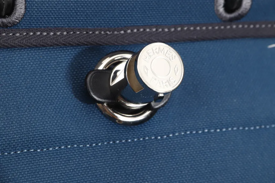 HERMES HERBAG A DOS ZIP RETOURNE TILT STAMP Z (2021) NAVY BLUE TOILE CANVAS & BLACK HUNTER LEATHER PALLADIUM HARDWARE STAMP Z (2021) WITH LOCK&KEYS, POUCH, DUST COVER AND BOX