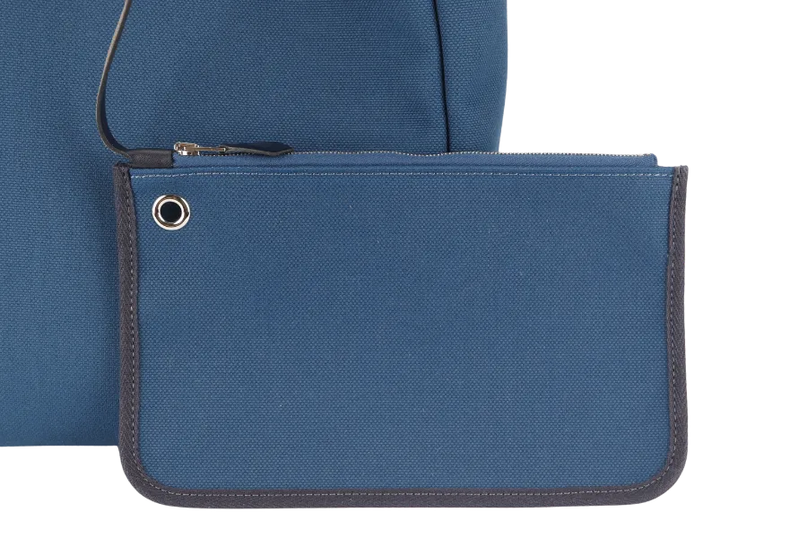 HERMES HERBAG A DOS ZIP RETOURNE TILT STAMP Z (2021) NAVY BLUE TOILE CANVAS & BLACK HUNTER LEATHER PALLADIUM HARDWARE STAMP Z (2021) WITH LOCK&KEYS, POUCH, DUST COVER AND BOX