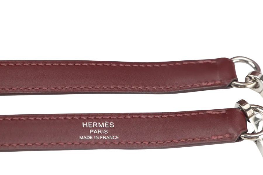 HERMES KELLY 28 STAMP C (YEAR 2019) LETTRE M ROUGE H VERMILLION, ROSE TYRIEN EPSOM, CHEVRE SOMBRERO SILVER HARDWARE WITH LOCK&KEYS, RAINCOAT AND DUST COVER