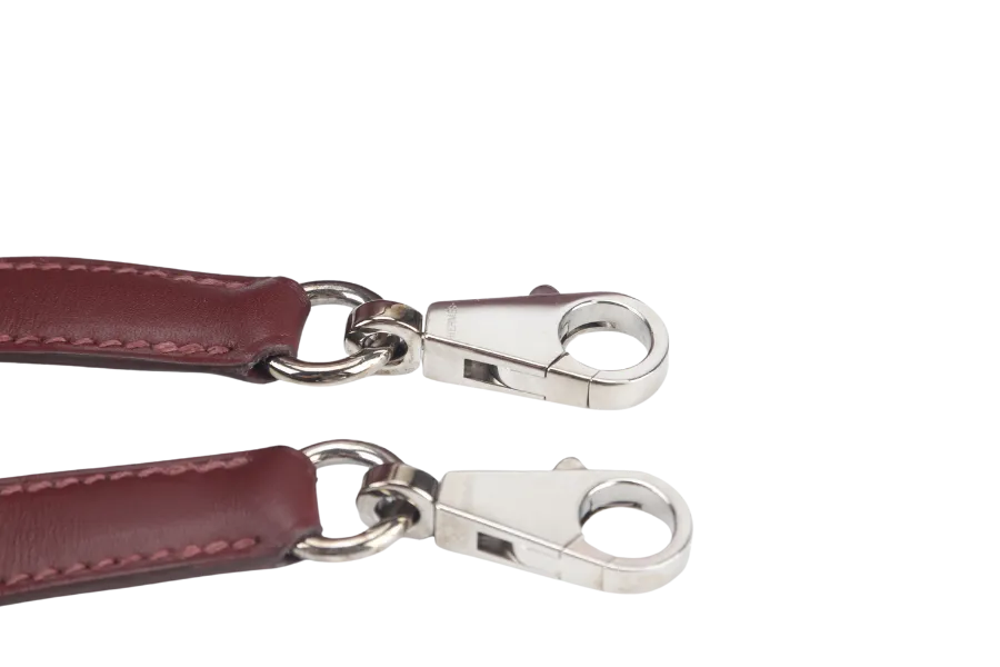HERMES KELLY 28 STAMP C (YEAR 2019) LETTRE M ROUGE H VERMILLION, ROSE TYRIEN EPSOM, CHEVRE SOMBRERO SILVER HARDWARE WITH LOCK&KEYS, RAINCOAT AND DUST COVER