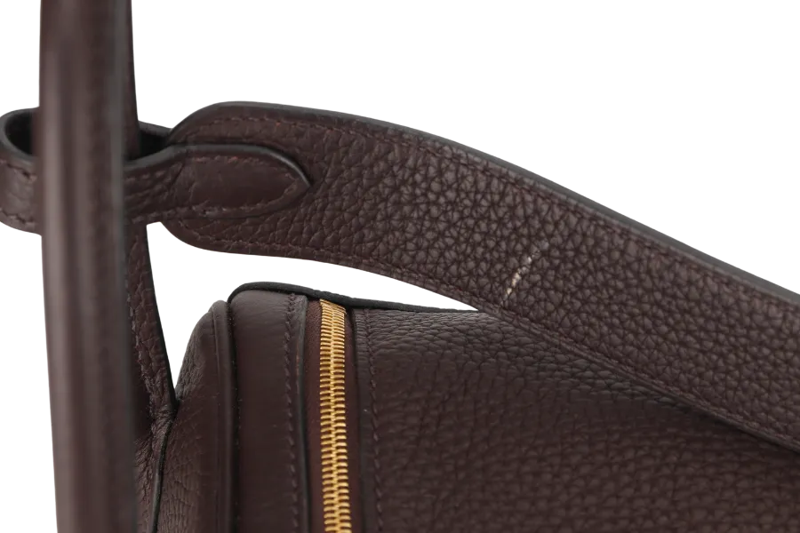 HERMES LINDY 26 ROUGE SELLIER CLEMENCE GOLD HARDWARE STAMP Z (YEAR 2021) WITH DUST COVER, RAINCOAT AND BOX