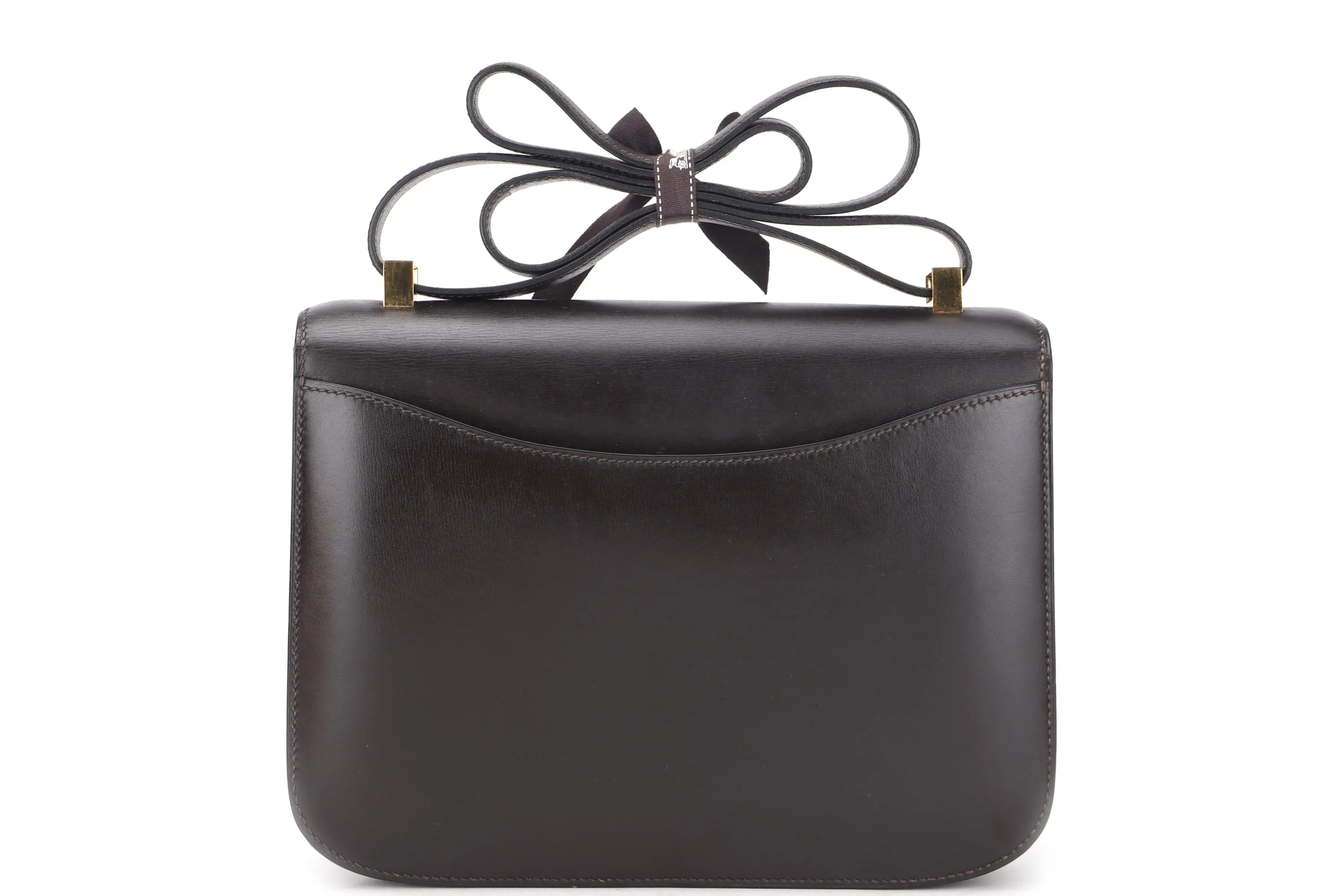 HERMES VINTAGE CONSTANCE 23 (STAMP Z (1970)) DARK BROWN BOX LEATHER GOLD HARDWARE, WITH DUST COVER