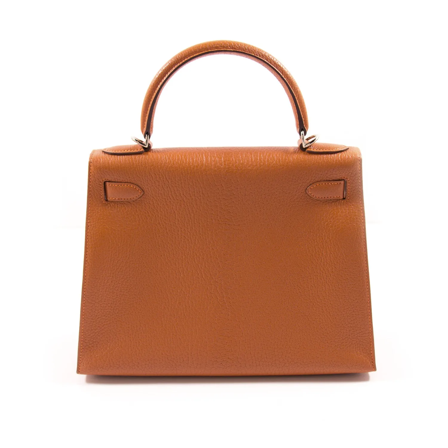 Hermès Kelly 28 Sellier Orange Chevre Mysore