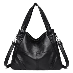 High-end Leather Top-handle Bag Casual Tote Large Capacity Woman Bags Luxury Designer Handbag Purses Brand Shoulder Sac A Main