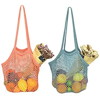 Homlly Cotton Mesh Farmer Tote Bag