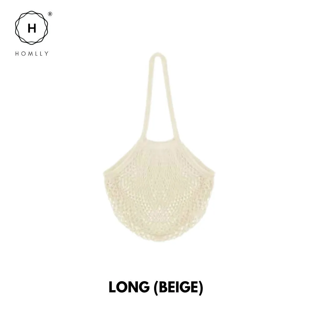 Homlly Cotton Mesh Farmer Tote Bag