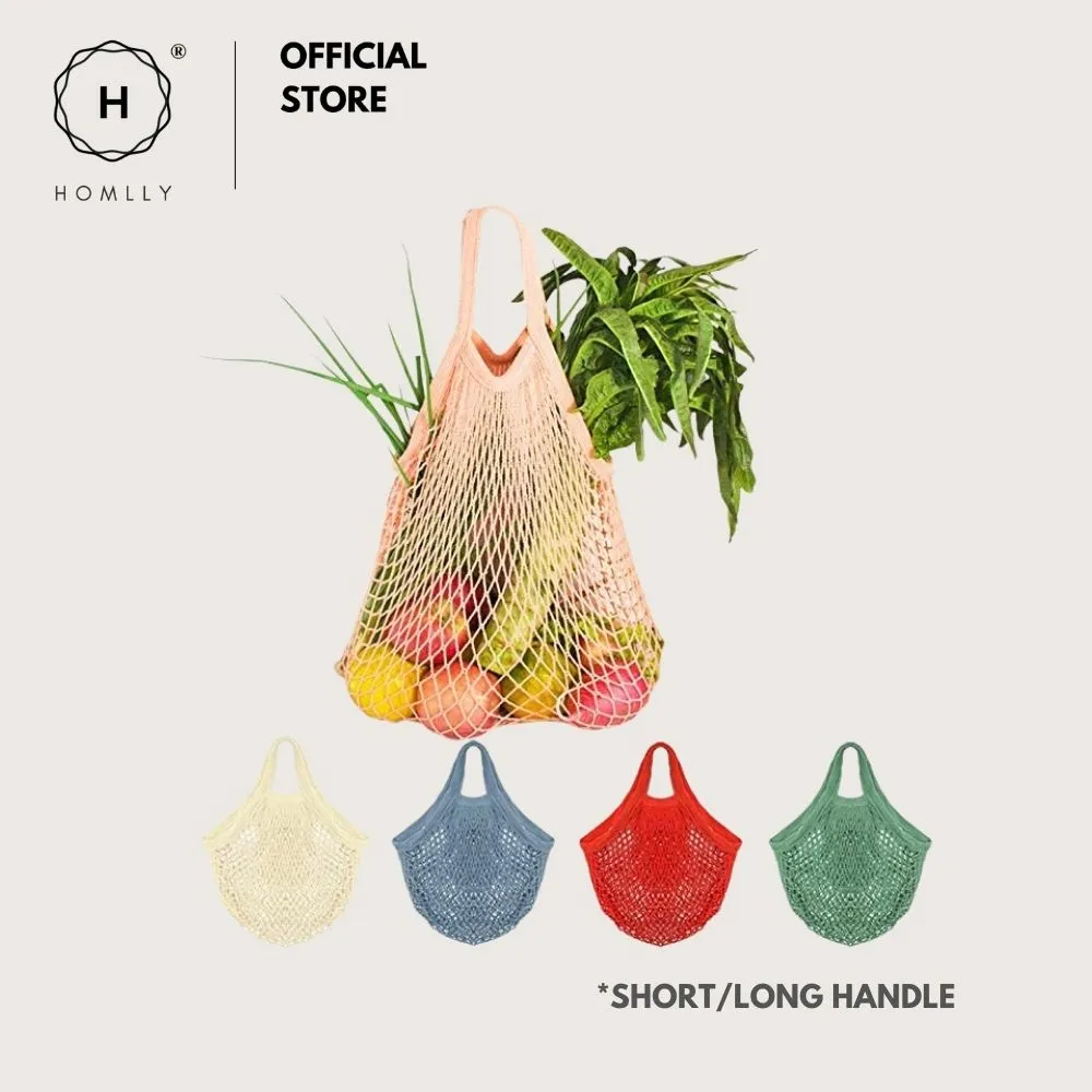 Homlly Cotton Mesh Farmer Tote Bag