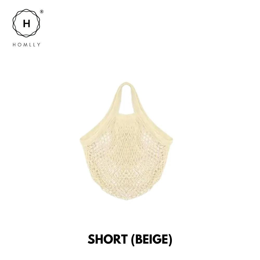 Homlly Cotton Mesh Farmer Tote Bag