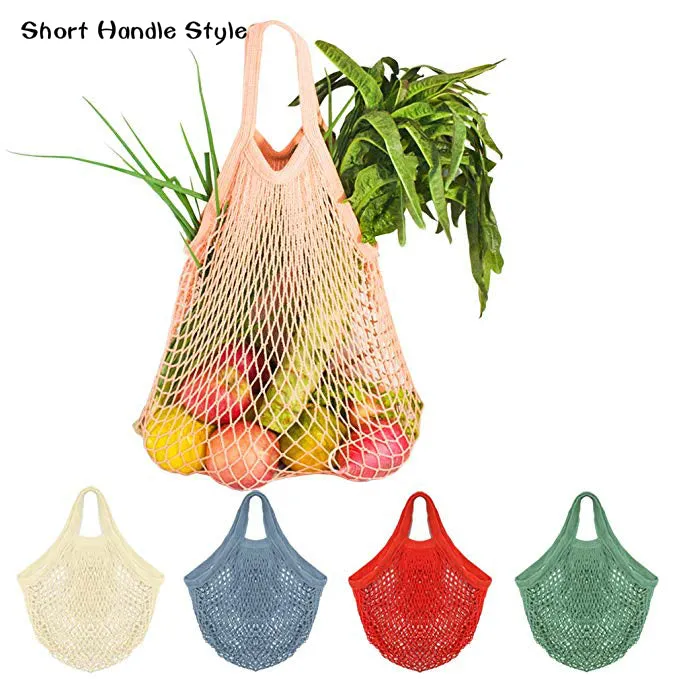 Homlly Cotton Mesh Farmer Tote Bag