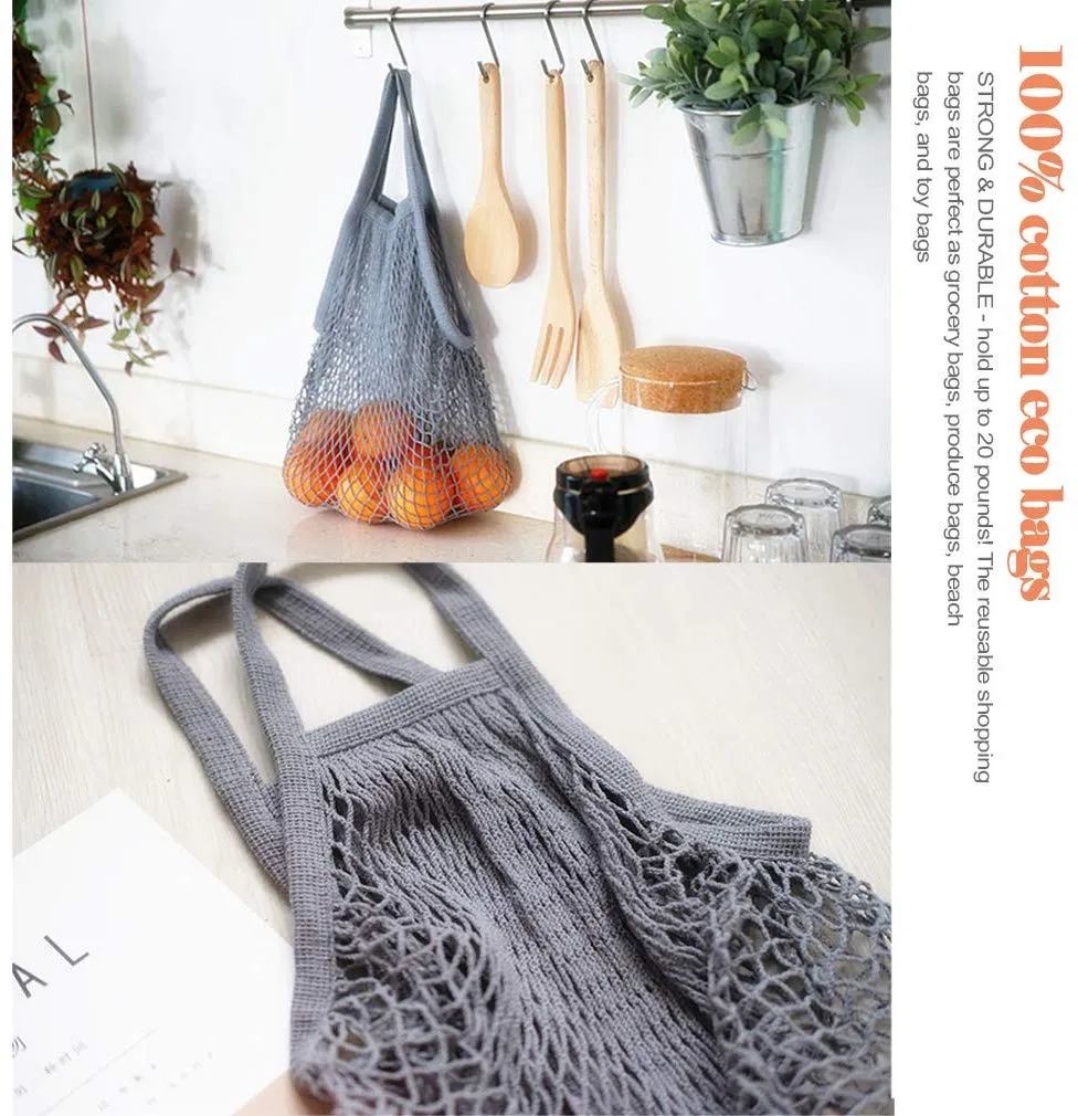 Homlly Cotton Mesh Farmer Tote Bag