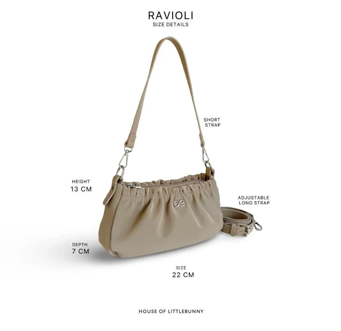 House of Little Bunny Ravioli in Tan Taupe