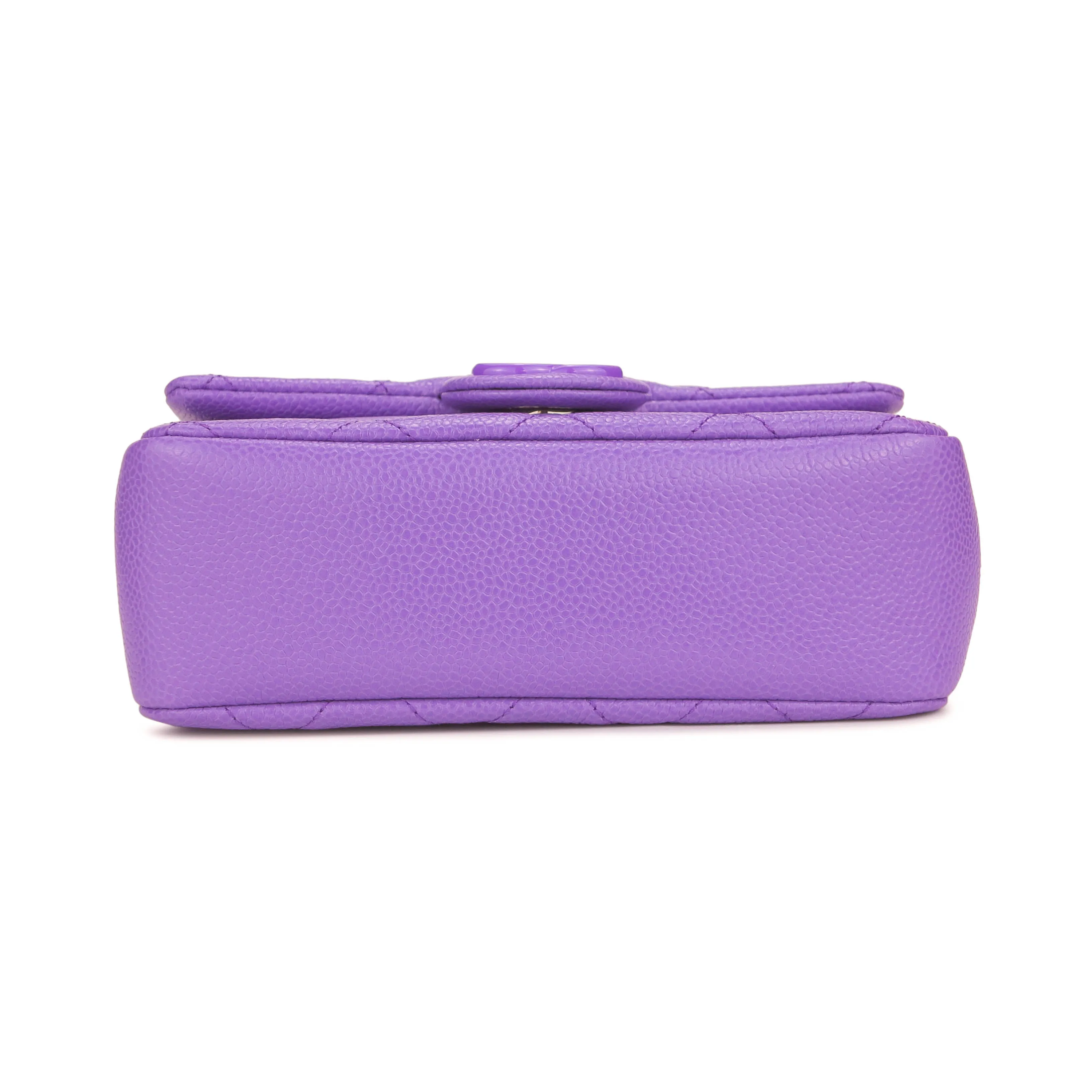 Incognito Mini Square Flap Bag in 20S Purple Caviar