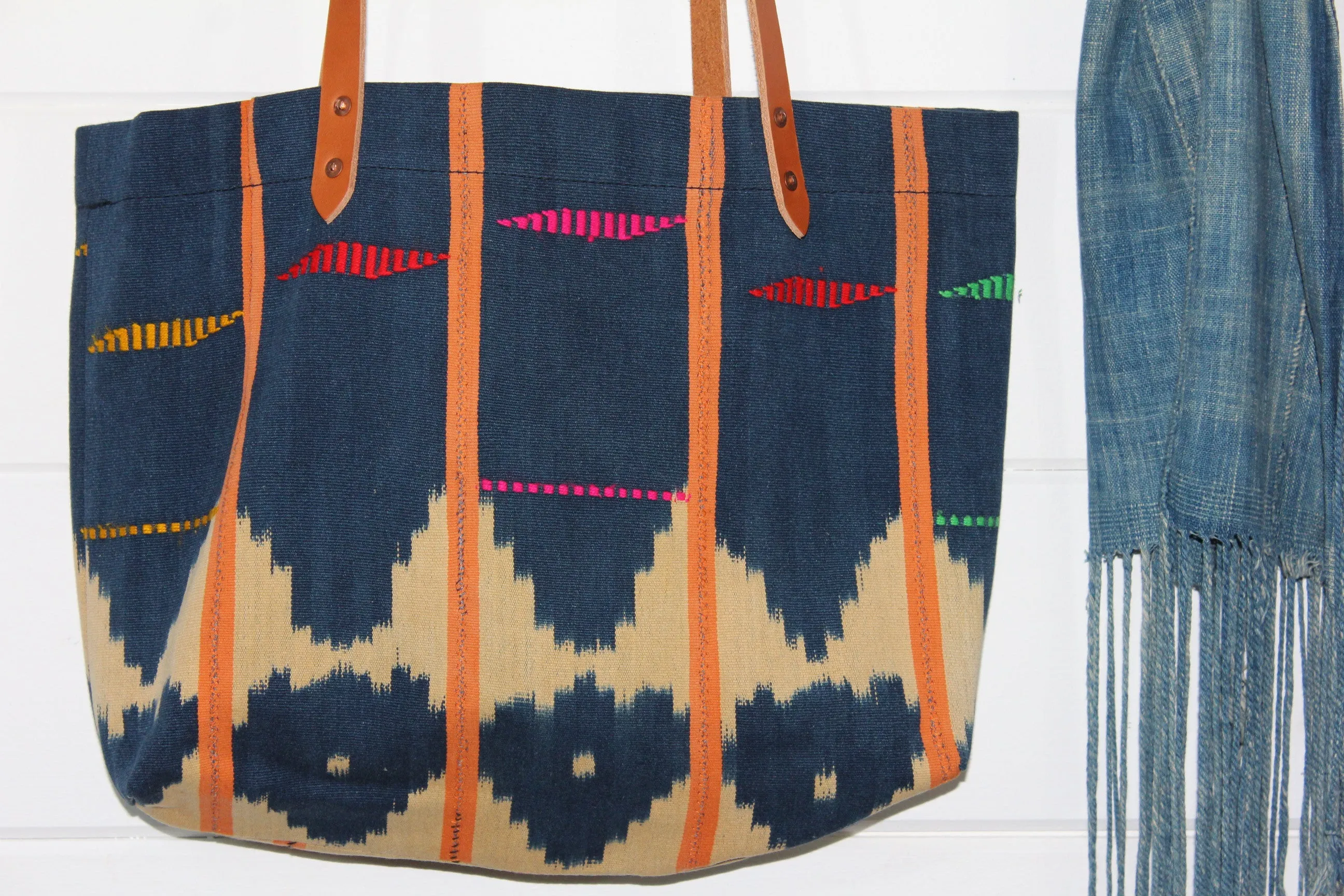 Indigo Ikat Tote