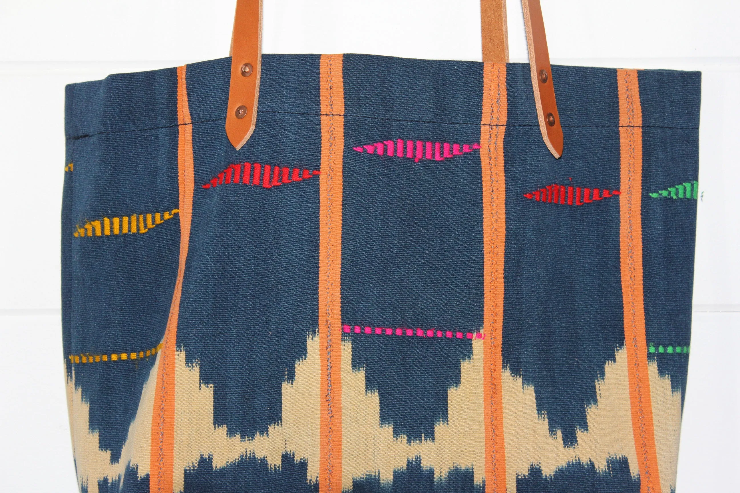 Indigo Ikat Tote