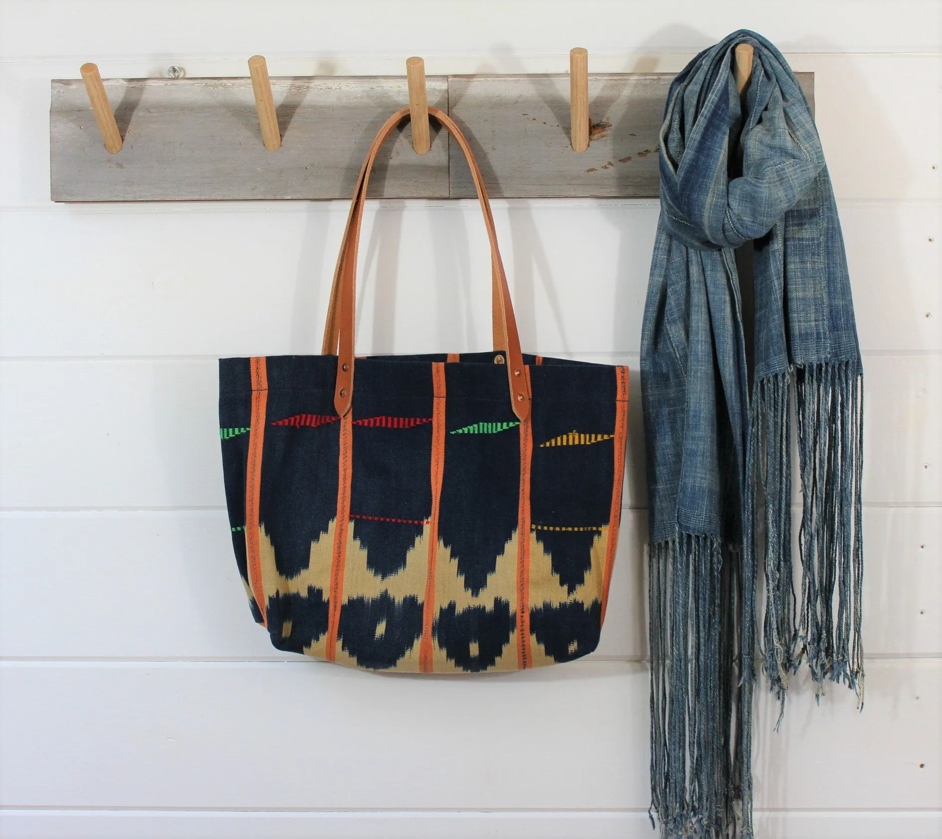 Indigo Ikat Tote