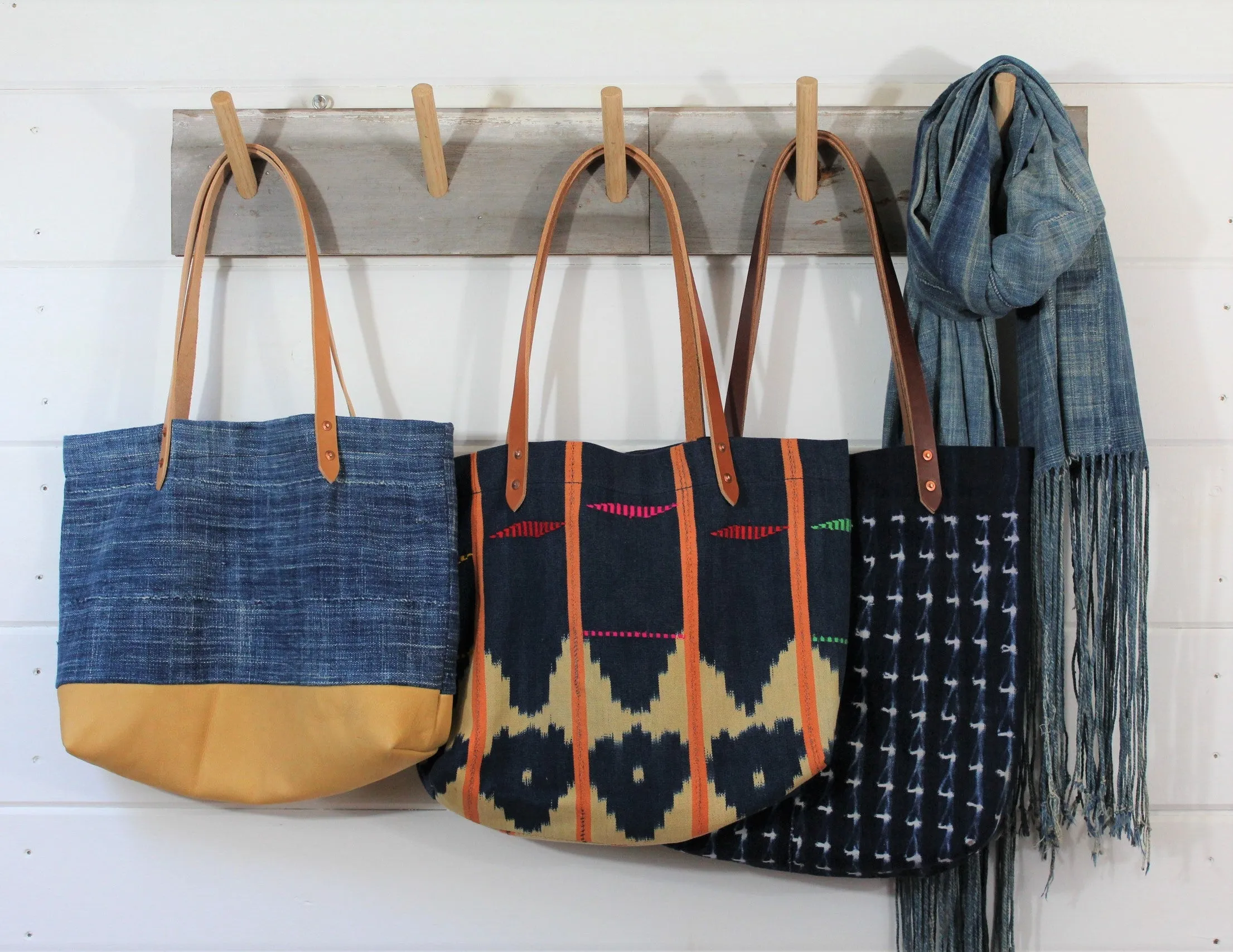 Indigo Ikat Tote