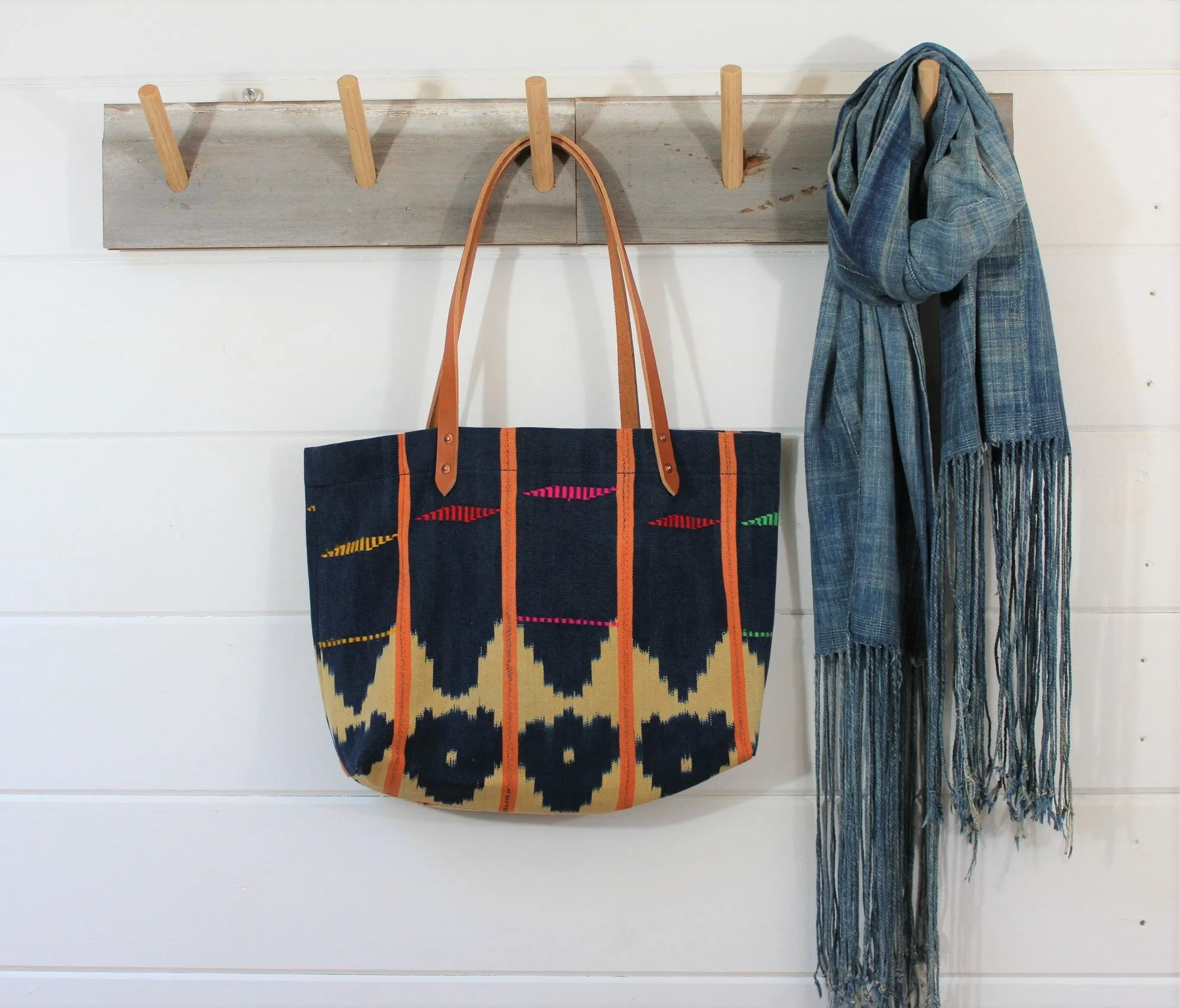Indigo Ikat Tote