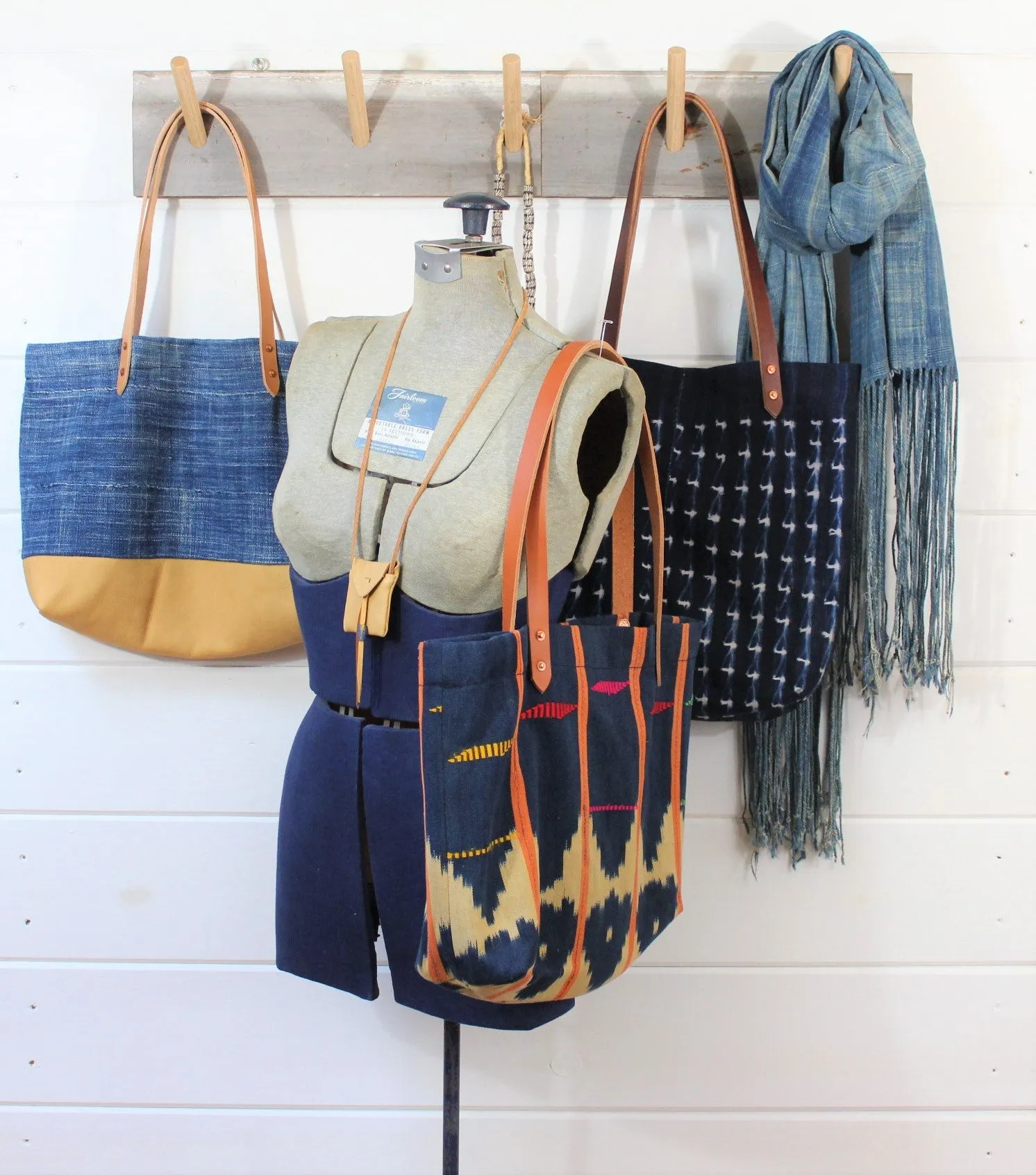 Indigo Ikat Tote