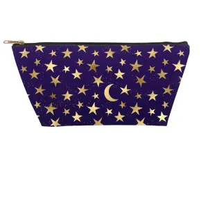 Indigo Stars and Moon Celestial Accessory Pouches