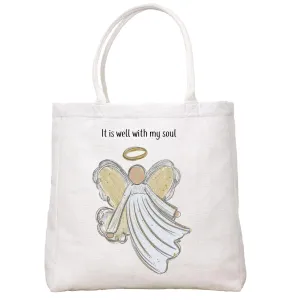It Is Well Angel Tote Bag
