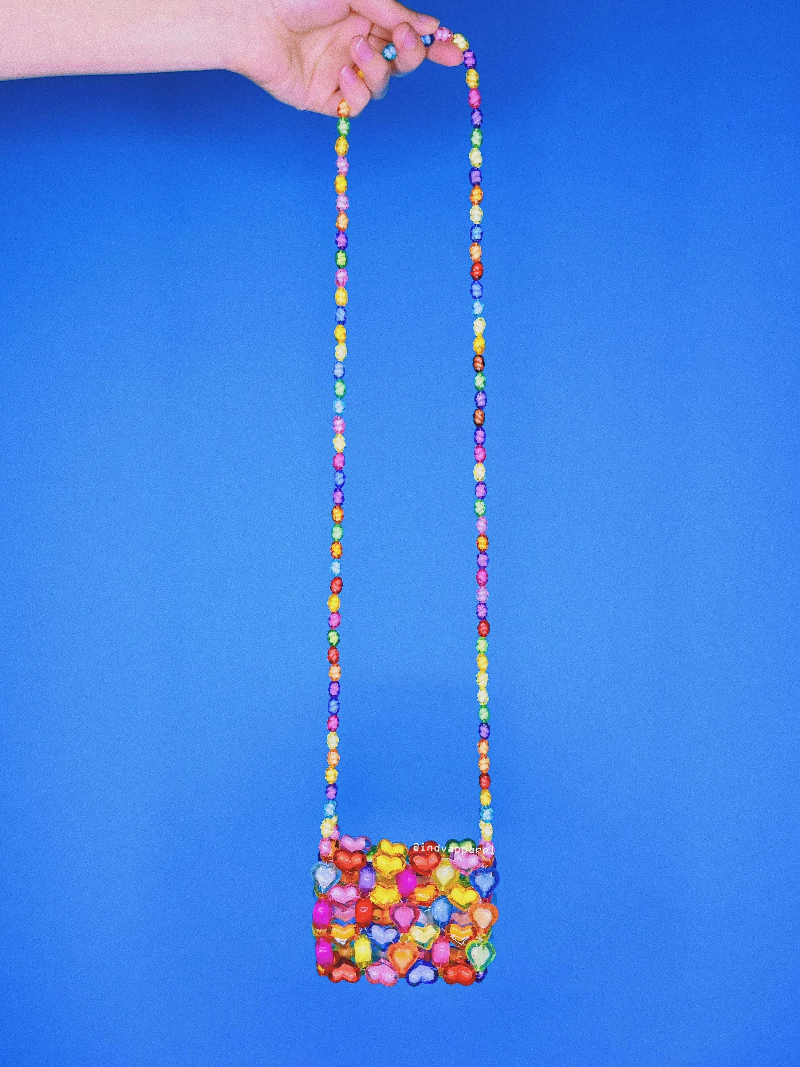 Jelly Heart Mini Bead Bag