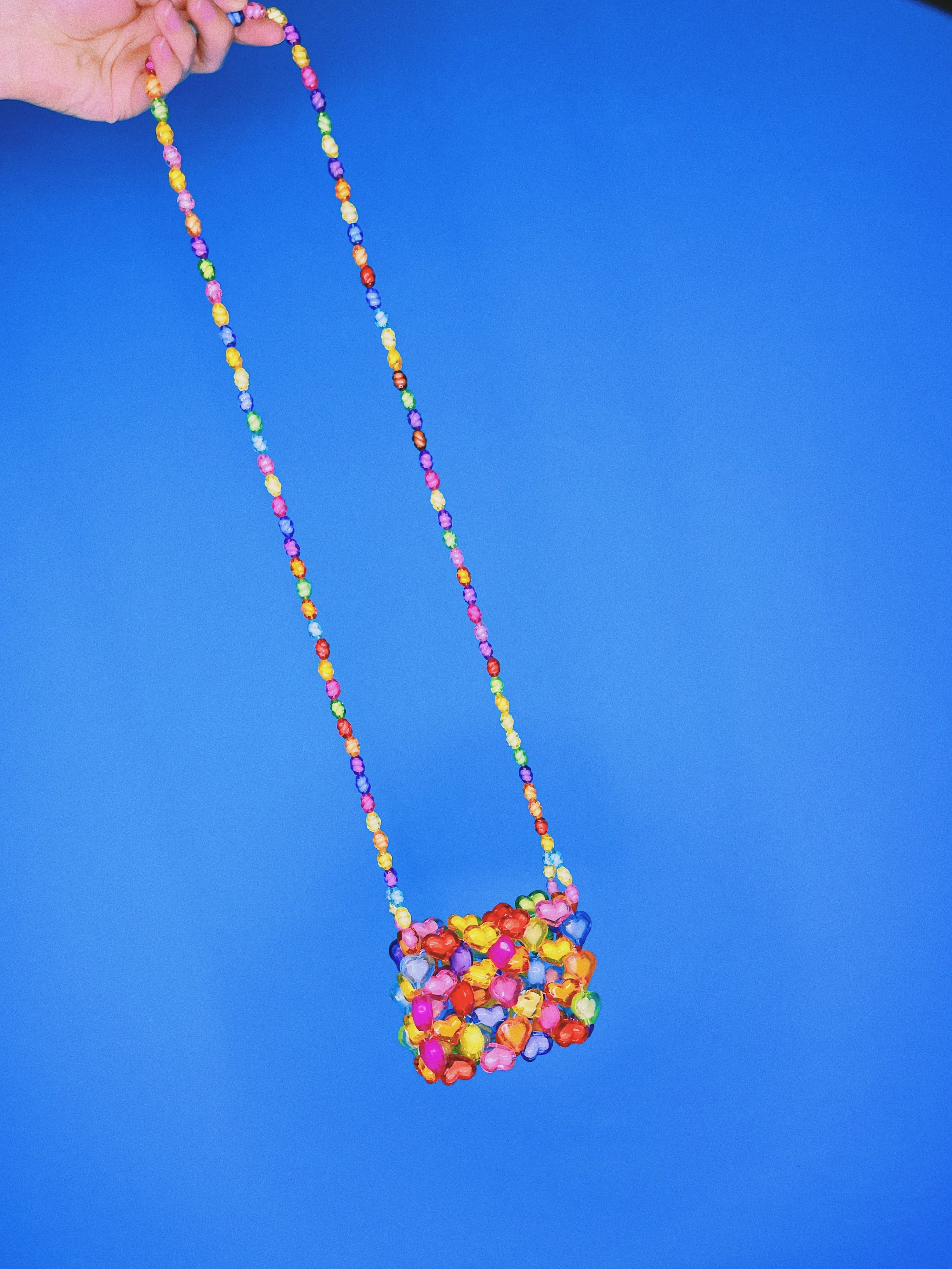 Jelly Heart Mini Bead Bag