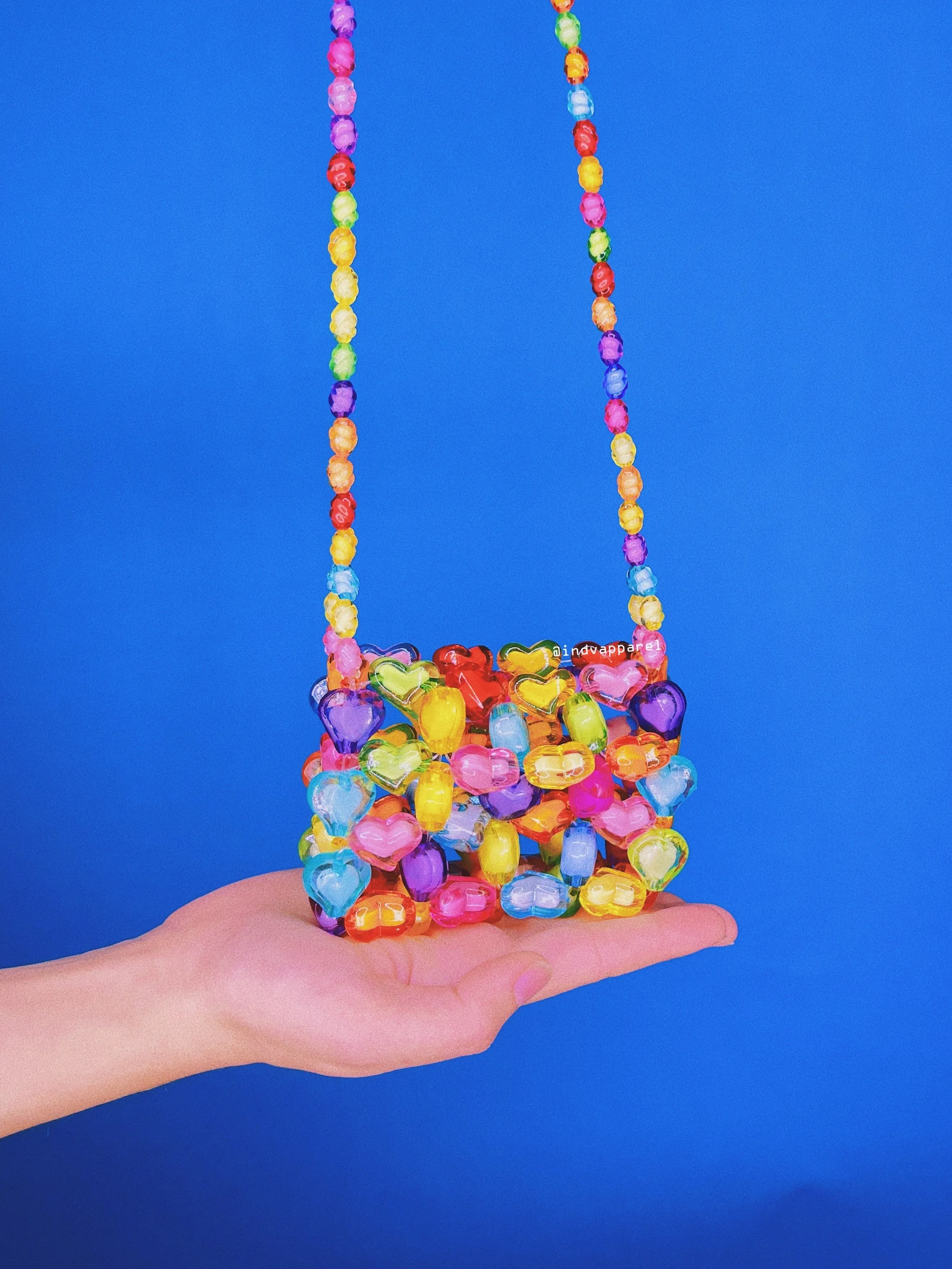 Jelly Heart Mini Bead Bag