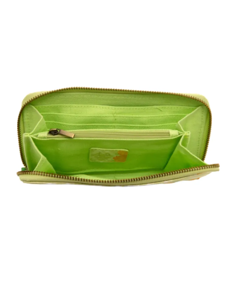 Joy Susan Chloe Wristlet Wallet - Lemons On Lime Plaid