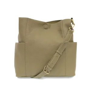 Kayleigh Side Pocket Bucket Bag in Sage