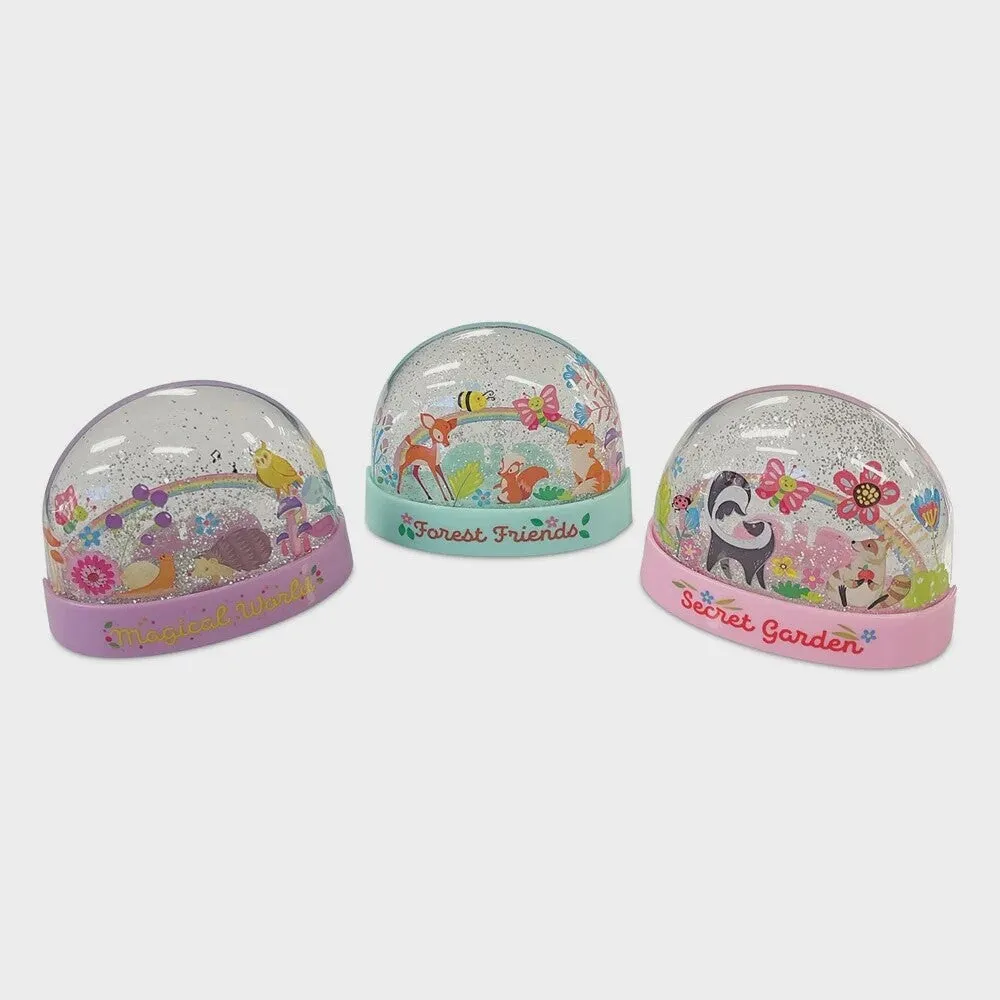 KidzMaker Glitter Rainbow Snow Domes