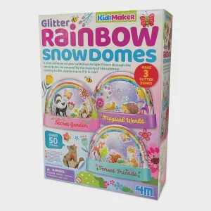 KidzMaker Glitter Rainbow Snow Domes