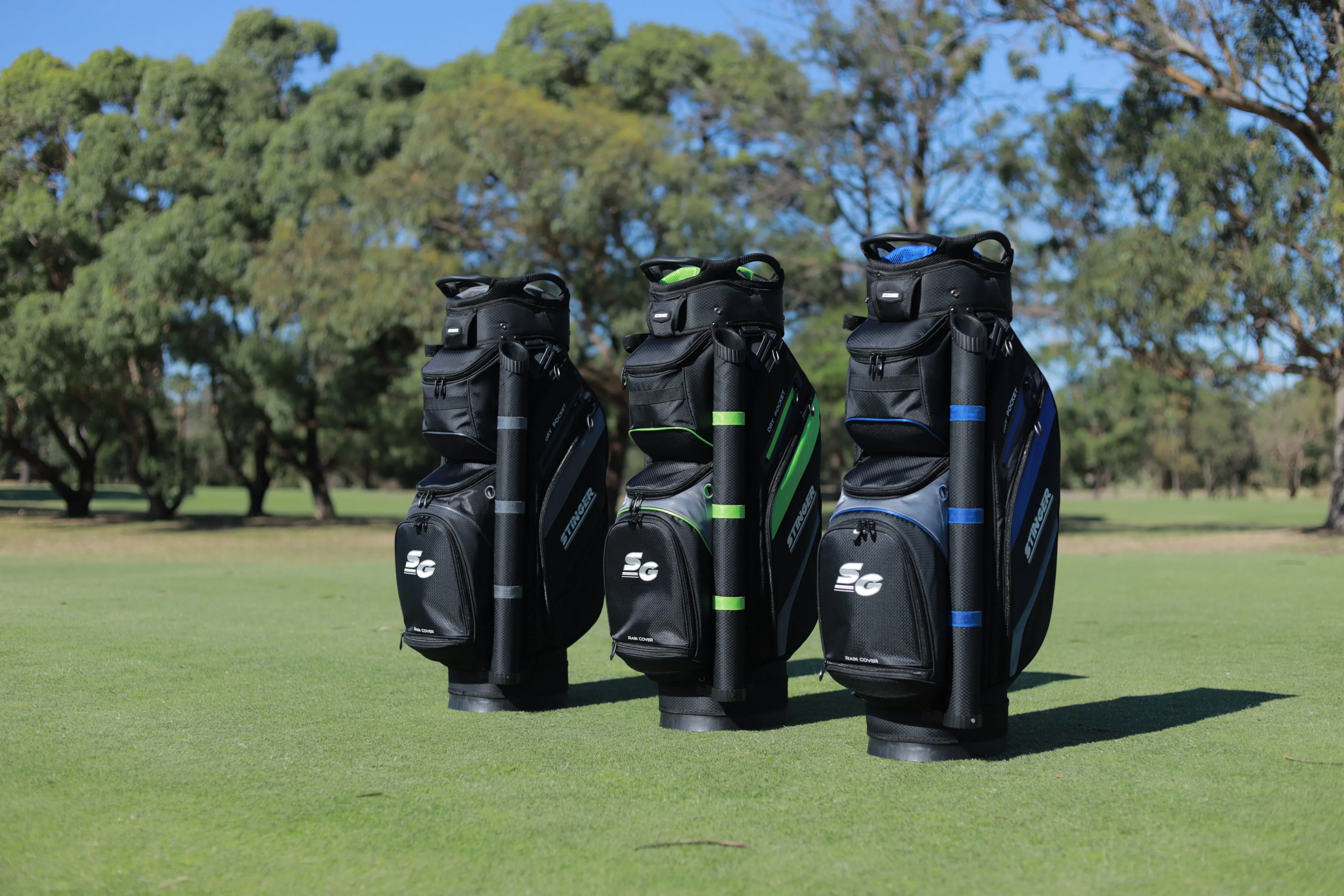 Light Weight Premium Golf Bag - Black/Lime