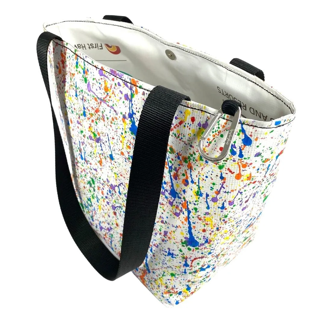 **Limited Release** Banner Tote Bag, Large: "Rainbow Splash"