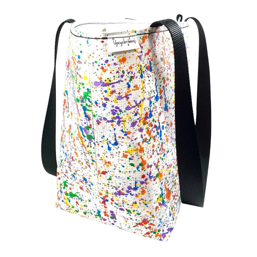 **Limited Release** Banner Tote Bag, Large: "Rainbow Splash"