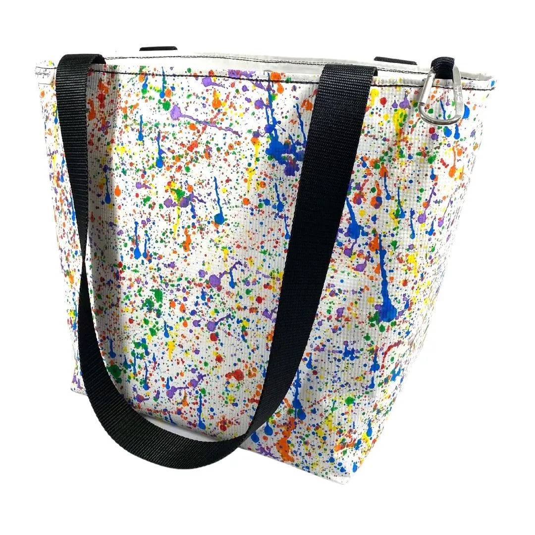 **Limited Release** Banner Tote Bag, Large: "Rainbow Splash"