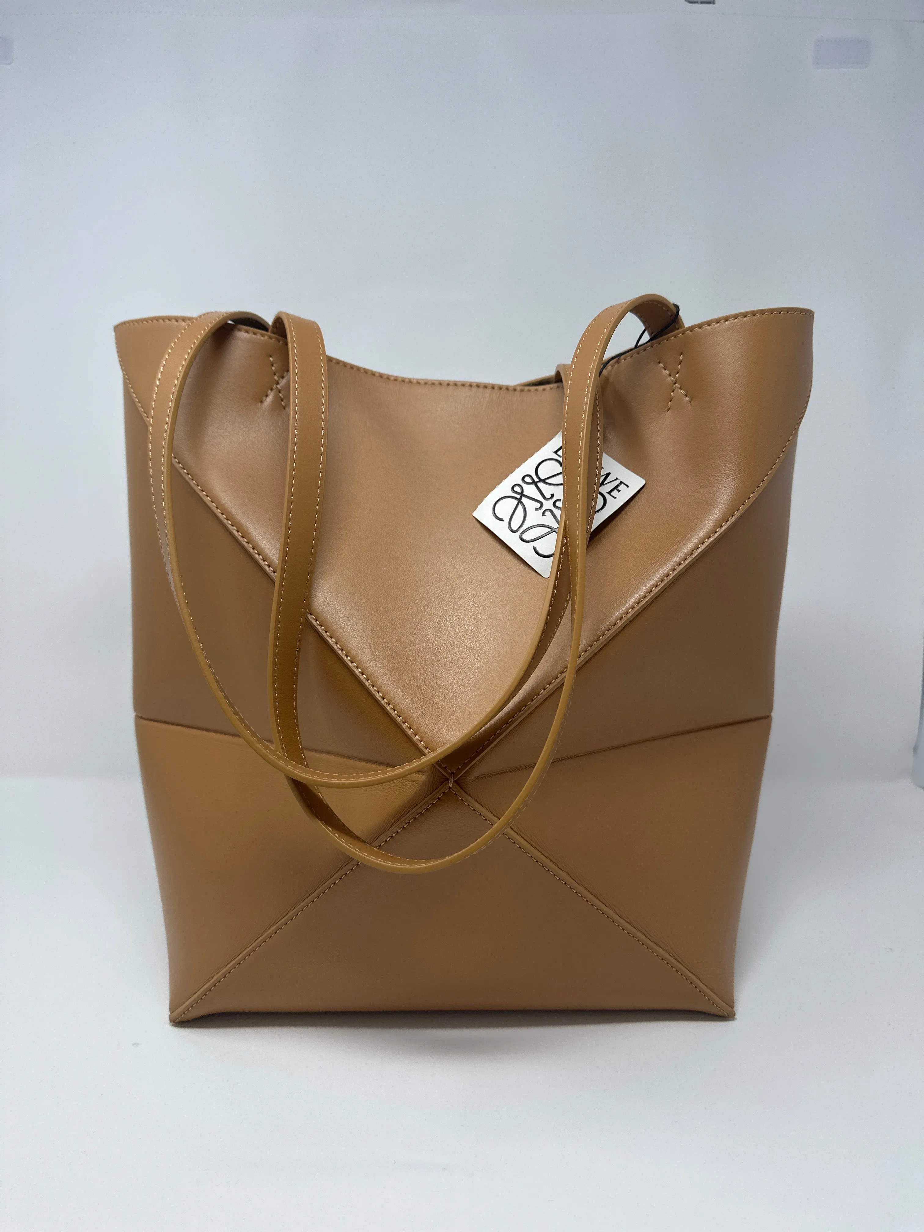 Loewe Puzzle Tote Bag in Cognac