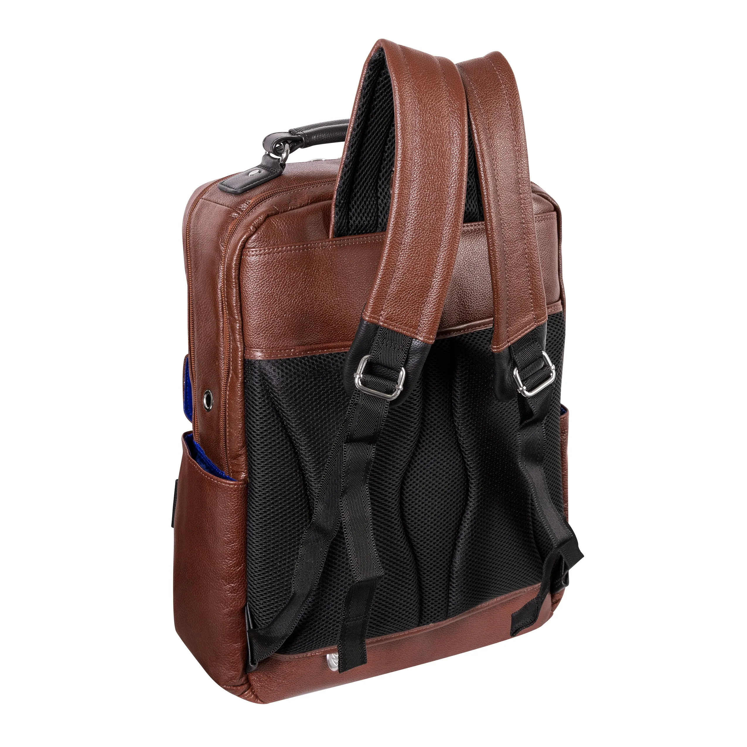LOGAN | 17” Leather Two-Tone Laptop Backpack