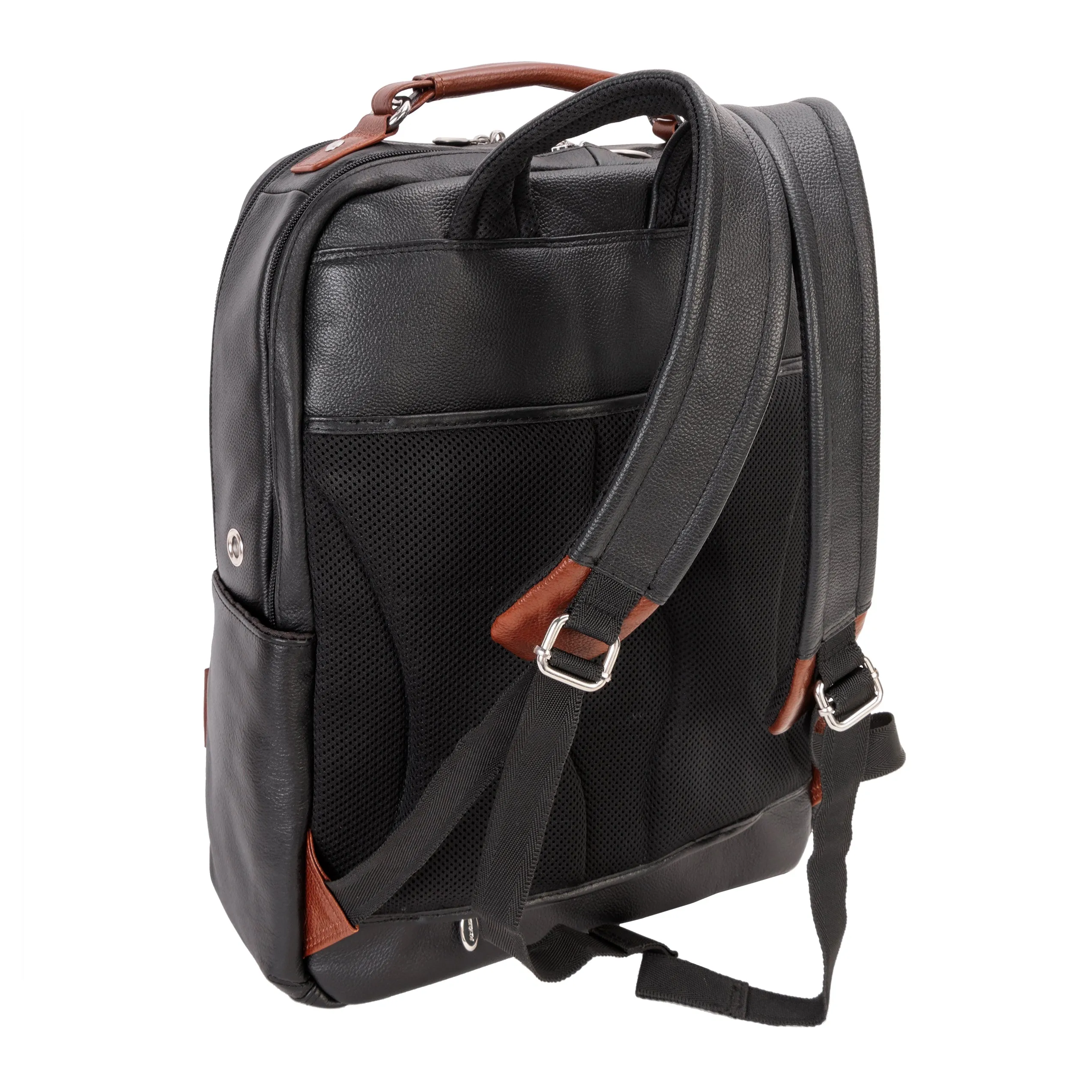 LOGAN | 17” Leather Two-Tone Laptop Backpack