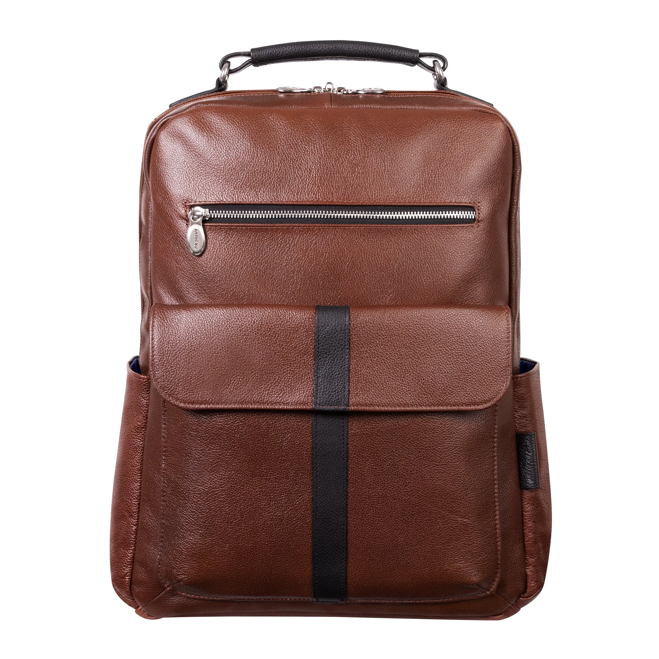 LOGAN | 17” Leather Two-Tone Laptop Backpack