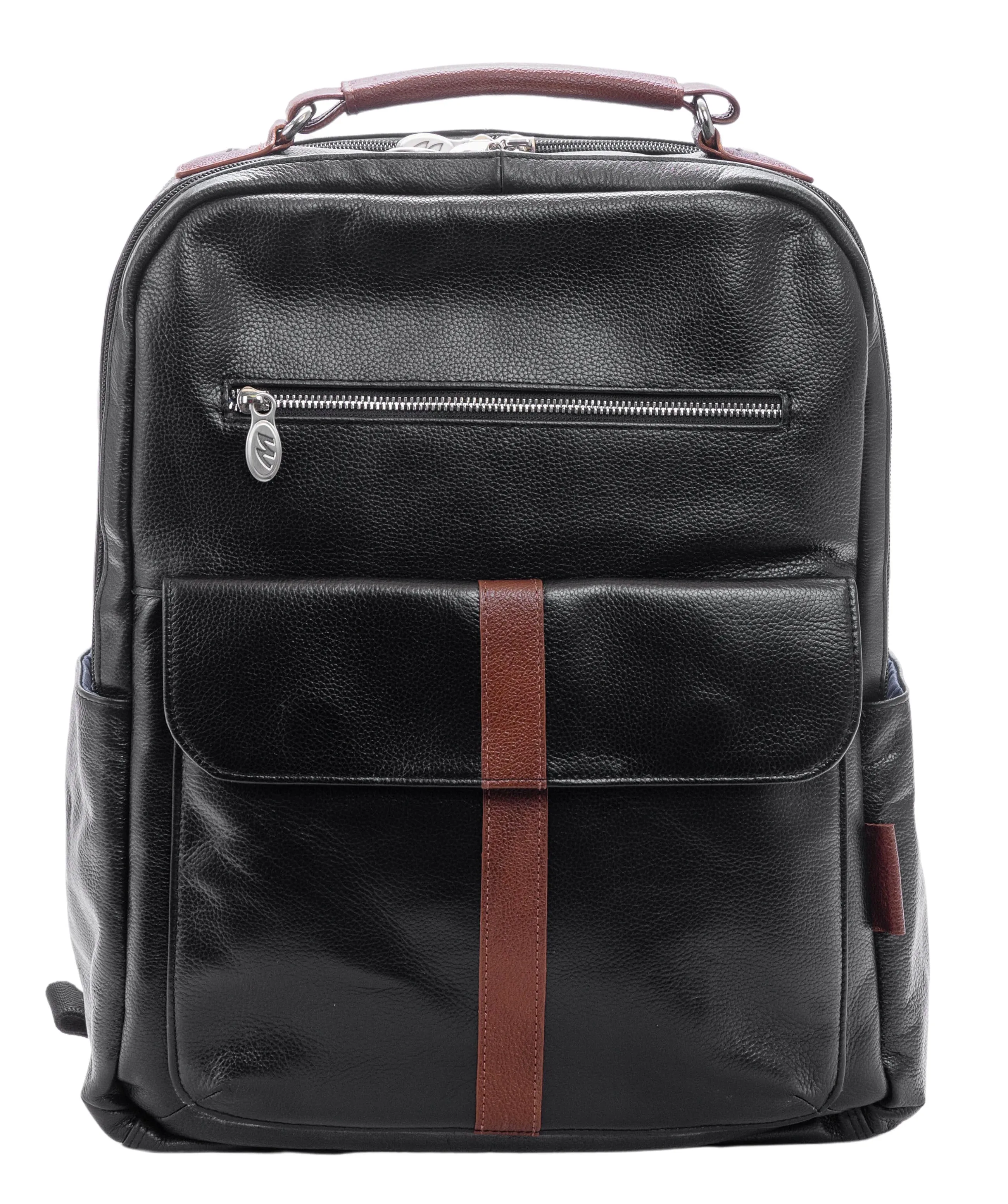 LOGAN | 17” Leather Two-Tone Laptop Backpack