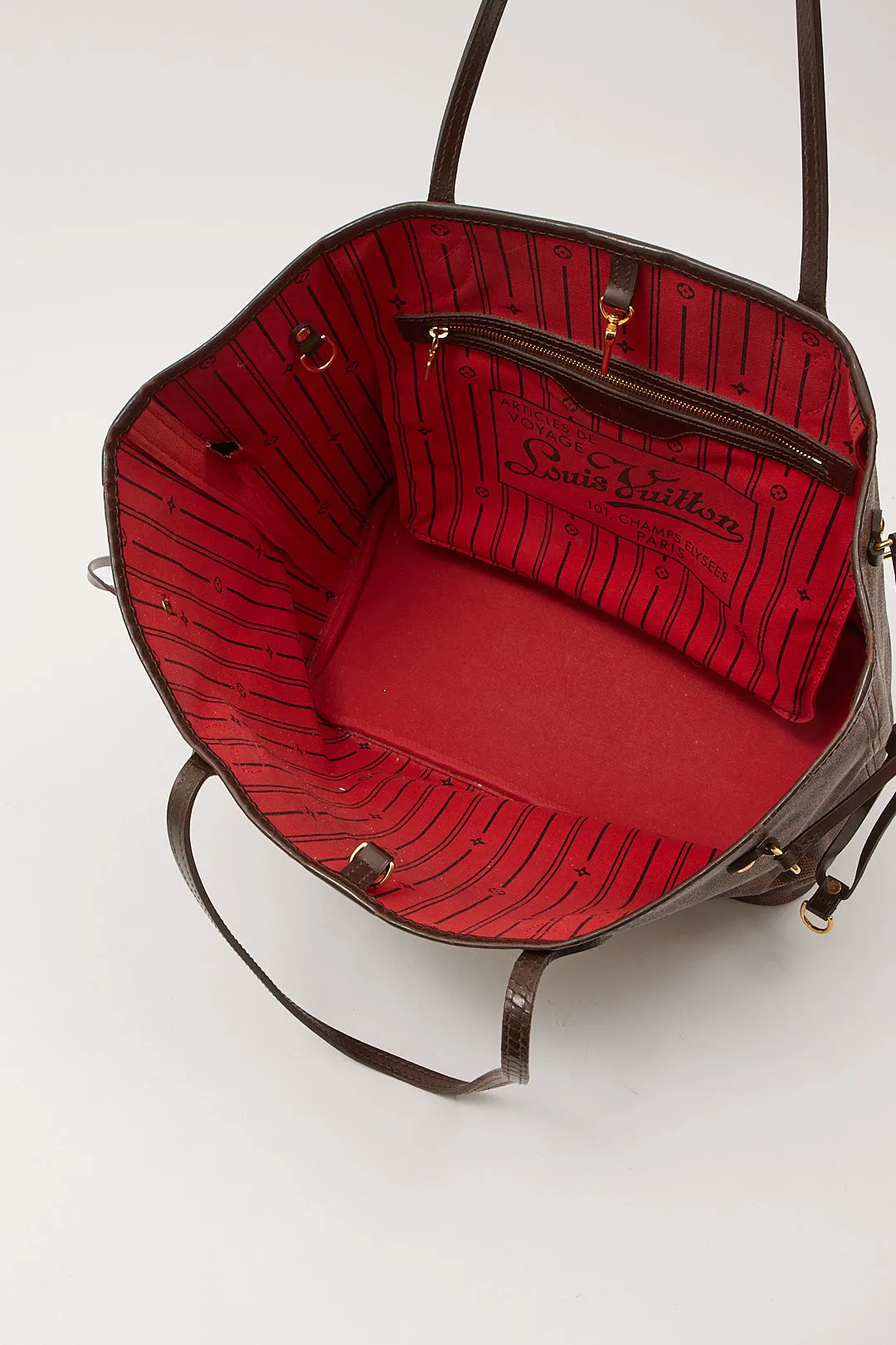 Louis Vuitton Damier Ebene Canvas Neverful MM Tote Bag