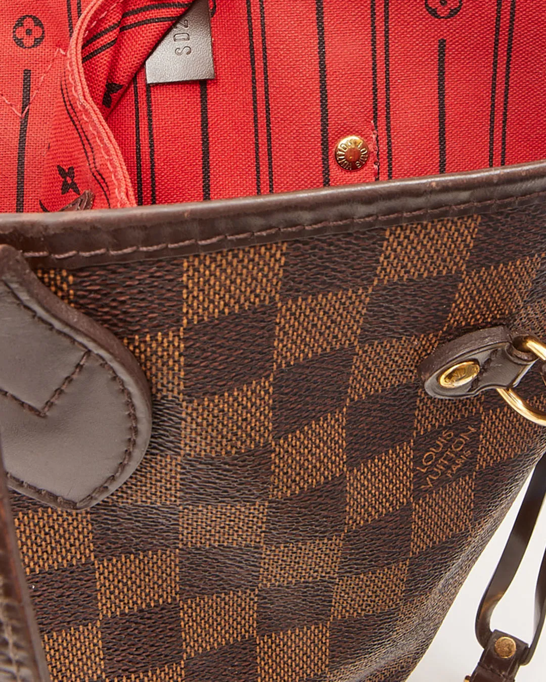 Louis Vuitton Damier Ebene Canvas Neverful MM Tote Bag